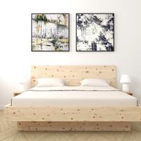 Letto in cirmolo con testiera