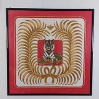 Foulard Hermes Carrè Tigre Royale 1977 C Vauzelles