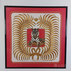 Foulard Hermes Carrè Tigre Royale 1977 C Vauzelles