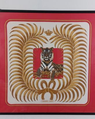 Foulard Hermes Carrè Tigre Royale 1977 C Vauzelles