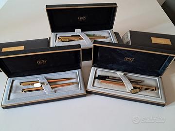 Set CROSS oro stilo, penna sfera, roller, matita