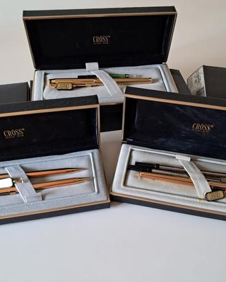 Set CROSS oro stilo, penna sfera, roller, matita