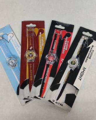 Lotto di 4 orologi del cuore Juve Milan Roma Lazio