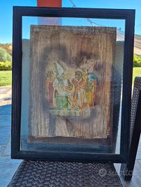 Quadro incorniciato con  papiro