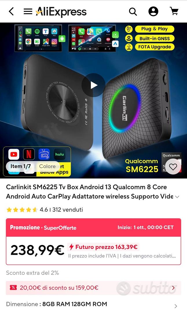 Carlinkit tbox Ambient 8gb/128gb - Telefonia In vendita a Sassari