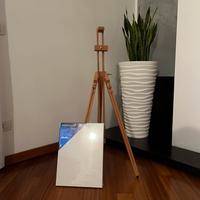 Cavalletto pittura in legno regolabile