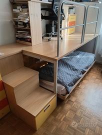 soppalco con letto estraibile 