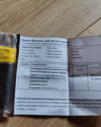 Batteria telefono WIKO