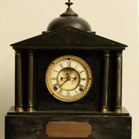Antico Orologio Da Tavolo In Marmo 1902 Militare