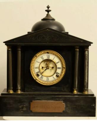 Antico Orologio Da Tavolo In Marmo 1902 Militare