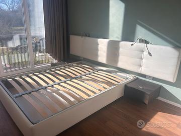 Letto matrimoniale contenitore+spalliera