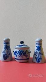 set vintage in ceramica gres smaltata M.Schilz