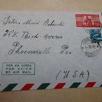 Busta 1950 VIGNOLA per USA - Mista Democratica 100