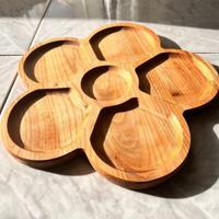 Vassoio tagliere legno 6 scomparti snack aperitivo