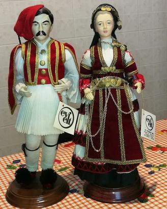 Bambole EVELT fatta a mano, porcellana, costume