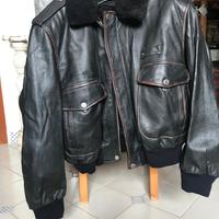 Giacca in Pelle Bomber stile Aviator