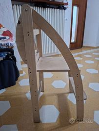 Torre montessoriana in legno naturale