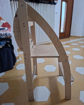 Torre montessoriana in legno naturale