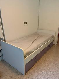 Letto ikea slakt cameretta, doppio materasso