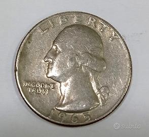 Moneta da Quarter dollar Liberty del 1965