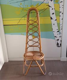 Sedia design bambù Anni '60