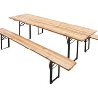 Set birreria tavolo + 2 panche pieghevoli 