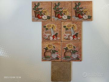 Mattonelle Decorative "Frutta Fiori" N°7+1 (9,7cm)