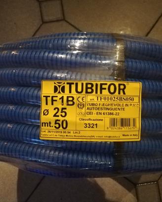 TUBO  CORRUGATO  IN  PVC,  25 DIAMETRO, 50 METRI 