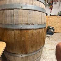 Botte legno caratello vino fioriera