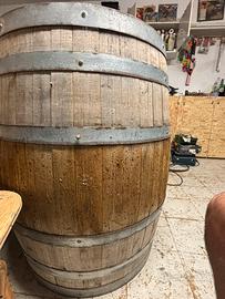 Botte legno caratello vino fioriera