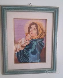 Quadro Madonna con bambino a mezzo punto