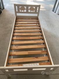 Letto singolo bambini IKEA + rete a doghe in legno