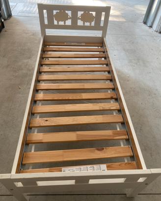 Letto singolo bambini IKEA + rete a doghe in legno