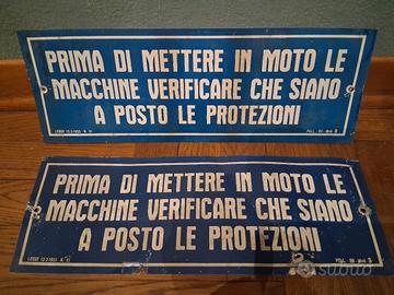 cartello prima di mettere in moto 