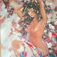 Dipinto olio su tela cm 40 x 50 x 2 LETIZIA