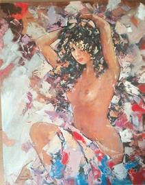 Dipinto olio su tela cm 40 x 50 x 2 LETIZIA