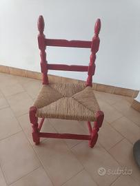 ANTICA SEDIA IMPAGLIATA