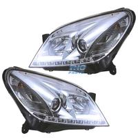FARI OPEL ASTRA H 04-09 LUCE DIURNA LED FONDO CROM