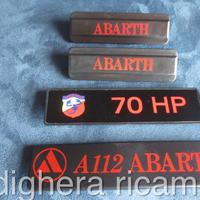 Autobianchi a 112 abarth scritte sigle loghi