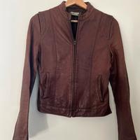 Giacca pelle color cognac