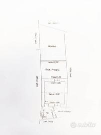 Rudere con giardino borgo-piazza lanza