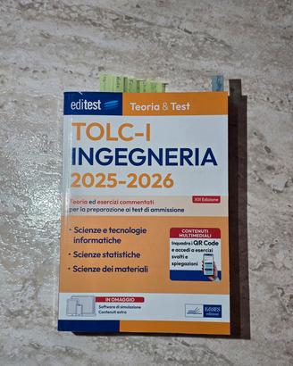 TOLC-I Ingeneria 2025/2026 Libro Teoria & Test
