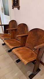 Panca da cinema vintage a 3 posti