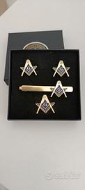 Kit Elegante Accessori Uomo ORO e BLU - Serie Limi