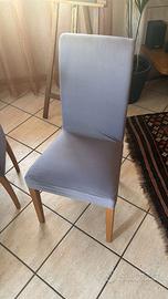 6 Sedie in tessuto sfoderabile