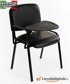 Sedie riunione ecopelle nera + Ribaltina scrittoio