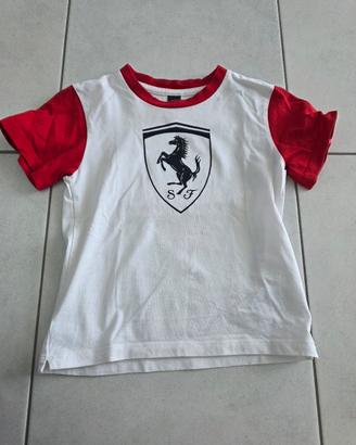 maglietta Scuderia Ferrari bicolore bianca e rossa