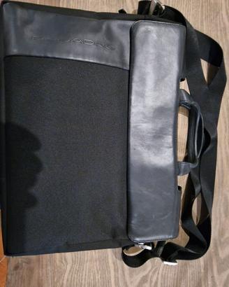 BORSA PC PIQUADRO PELLE E TESSUTO ESPANDIBILE