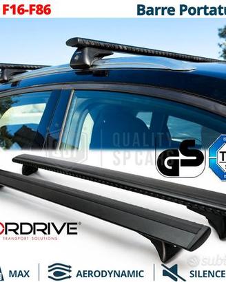Barre Portatutto per Bmw X6 F16 F86 Alluminio Nero