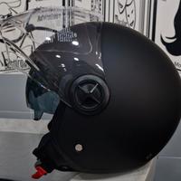 CASCO DIEFFE DOPPIA VISIERA NERO OPACO